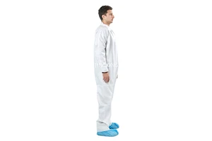 Junlong Disposable Cleanroom Coverall Suit Hood Anti-Static Waterproof Breathable Lightweight ISO13485 Certified