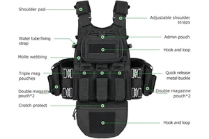 Safety Vest for Outdoor Training with Protective Insertion Plates