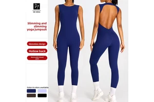 2026 New Custom Activewear Quick Dry Running Casual Sports Gym Fitness Sleeveless Yoga Jumpsuit