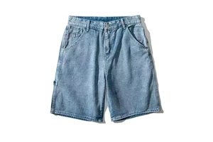 Summer New Men Fashion Stretch Short Jeans Denim Shorts Blue Black Denim Mens Shorts