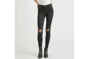 Women's Denim Jeans Solid Mid Waist Pencil Casual Breathable Quick Dry Stretch 100% Cotton Custom OEM Wholesale Sports Outdoor