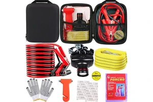 Multi-function Car Emergency & Safety Kit with EVA Material Black/Red Made in Zhejiang