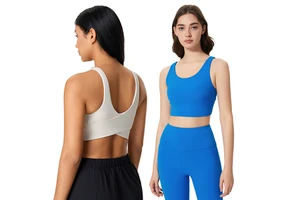Sports Bras for Women Padded Sports Tank Top Sexy Crisscross Back High Support Longline Workout Yoga Bra Workout Running Bras