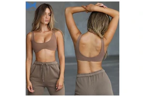 XINXU Unique Design U Neck Fitness Custom Brand Gym Solid Sleeveless Breathable Eco-Friendly Quick Dry Women Sports Bra