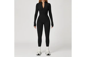 New Color Women Sports Zipped Long-Sleeved Fitness Outdoor Warmth Yoga Jumpsuit for Fitness Running Yoga Tight Sports Clothes