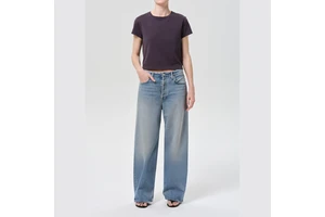 Women Pure Cotton Baggy Jeans Wide Leg Low Rise Denim Trousers Washed 90s Vintage Streetwear Relaxed Fit Apparel OEM Custom