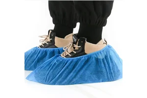 2025 Disposable Non Woven Anti-slip Shoe Cover Elastic Non Woven Protective Dustproof Isolation Shoe Cover