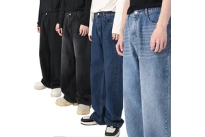 2026 OEM Jean Manufacturer Men's Baggy Pantalon Jeans Straight Casual Homme High Quality Black Jeans for Men