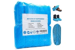 S&J Premium Shoe Covers Plastic PP PE Anti-slip Waterproof Disposable Non Woven Safety Shoes Protector Cover