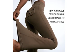 Suruali Ya Yoga High Waist Cargo Functional Pocket Flared Track Pants Women Scrunch Butt Breathable Quick-Dry Stretch Yoga Pans