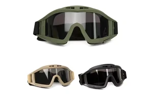 New Tactical Outdoor Activities Three Piece Set Eye Protection Tactical Safety Goggles with Clear Impact Resistant Lens