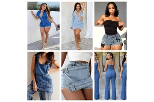 Wholesale Women's High Waisted Elastic Hip Lifting Slim Fit Jeans Pencil Pants Tight Jeans Mixed Random Delivery