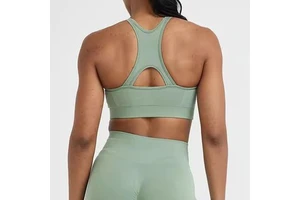 Fitness Exercise Bra Back Cutout Sports Bra Cross Strap Running Fitness Top