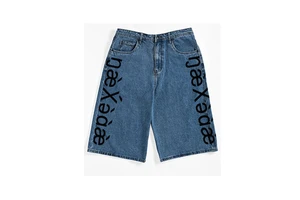 Custom Print Logo Knee Length Shorts Manufacturer Denim Shorts Summer Casual Cotton Work Chino Cargo Men's Denim Shorts