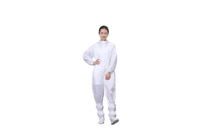 Wholesale Disposable Anti-Static ESD Smock Gown China Supplier's Cleanroom Working Jacket Pants Safety Clothing Security