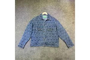 Men's Denim Jackets Coats Jeans Jacket for Men Jacquard Pattern Heavyweight Cotton Men's Jacket