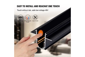Wholesale 48V Magnetic Track Rail System Track + 10W/20W Spot Light, Dimmable LED Track Lighting For Retail Store Showroom