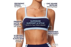 Custom Logo Women's Yoga Sports Bra-Lightweight Breathable Four-Way Stretch Eco-Friendly High Support Active Wear Gym Clothes