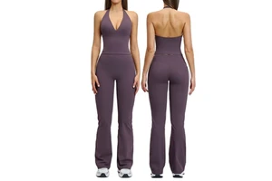 Custom Logo Breathable High Waist Yoga Suit With Front And Back Design XL Size For Sports Fitness 4201