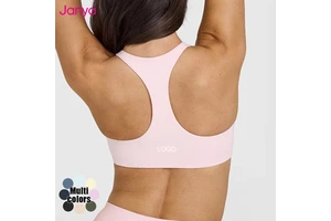 Janya Tiktok Hot Sexy Deep V Neck Shockproof Sports Yoga Bra Girls Gym Fitness Wear Bra Top Custom Logo Clothes for Women