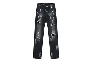 Dsqd2 Jeans,Y2K Inspired High Street Retro Splash Ink Men's Jeans, Designer Plus Size High Quality Stretch Denim Pants