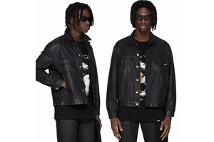 OEM High Quality Fashionable Winter Men Denim Black Waxed Jeans Jacket