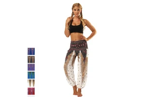 Wholesale Digital Printed Ladies Yoga Pants Wide in Bulk Indian Harem Yoga Pants