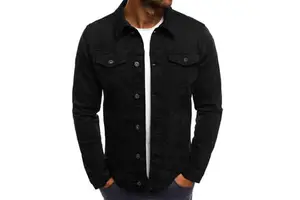 New Fashion Denim Jacket For Men Durable Comfortable Breathable Fabric Modern Stylish Outerwear Perfect For Everyday Streetwear