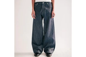 Men's Wide Leg Jeans High Waist Loose Fit Casual Denim Pants Plus Size Regular Wash 100% Cotton Button Fly Solid Color