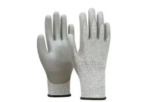 Grade 5 Site Anti-Cutting Glue Dipping PU Gloves Special Spot Thickened Palm Work Wear-Resistant Labor Protection Breathable