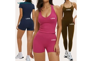 LORISOW High Quality Active Wear Manufacturer Nylon Spandex Leggings Custom Logo Sportswear Oem / Odm Gym Wear Yoga Set