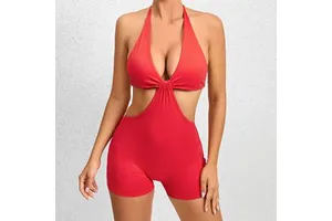 Women's One-Piece Sports Jumpsuit Hollow Out Tank Top Fitness Yoga Pants New Running