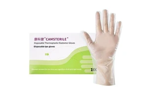 CAMSTRILE Disposable TPE Gloves Wear-Resistant Thickened Safety Protective Waterproof Latex-free Powder-free Outdoor Use