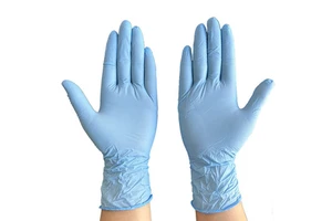 3.5g Disposable Blue Nitrile Examination Gloves Powder Free Latex Food Safe Textured Fingertips Protective Work Gloves