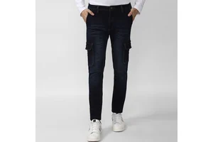 2025 Trendy Vintage Style Slim Straight Fit Men's Denim Jeans Pant Trousers Mid Waist Type Eco-Friendly Breathable