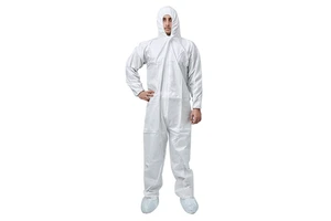 Junlong Disposable Cleanroom Coveralls ISO13485 Certified Waterproof Anti-Static Nonwoven Microporous PE Film for