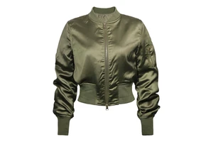 Wholesale Of Spring Satin Windbreaker Jackets Women Cropped Top Jacket Womens Customizable Spring Motorcycle Jackets Spring 2023