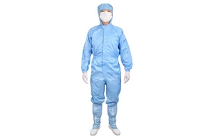 Modern Latest Camclean Custom-Made High Quality Polypropylene+Conducting Filament Clean Room ESD Clothes Providing Effective