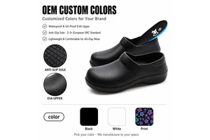 Anti Slip Chef Work Shoes Seamless Waterproof EVA Kitchen Clogs Oil Resistant Restaurant Staff Safety Footwear OEM Custom