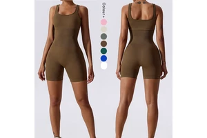 Wholesale Fitness Clothing Sports One Piece Yoga Jumpsuit Gym Workout Jumpsuit for Women