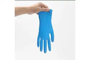 Latex Free Nitrile Disposable Safety Gloves Ozone Resistant Food Grade 100 Pcs/Box Waterproof 4/10 Mil Powder Free Blue CE