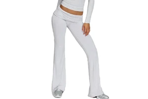 Custom Elastic Waist Skinny Fit Spring Activewear Yoga Flare Pants Sports Fitness Workout