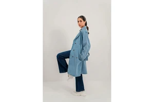 Women's Casual Outwear Oversized Denim Jean Jacket with Button up Comfortable & Stylish Long Jacket OEM Serviced Custom