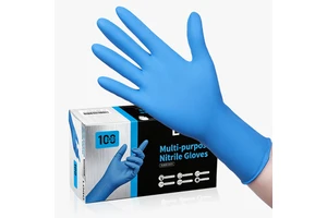 XINGYU 12mil Powder Free Disposable Nitrile Gloves 12 Inches Food Safe Work Gloves Non-Sterile Cooking Blue Nitrile Gloves