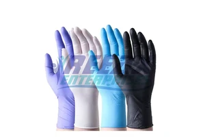 Ready to Ship Reeax Non Sterile Fingertips Protective Safety Powder Free Disposable Black Nitrile Gloves Manufacturers