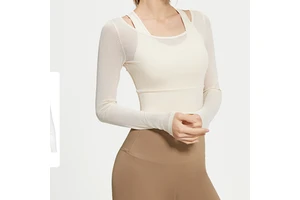 Custom Women's Tops Cover-Up and Tank Set Women's Yoga Tops Jogging Athletic Wear
