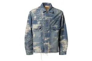 Denim Jacket for Men Winter Windproof 100% Cotton Warm Blue Jean Outerwear Trucker Style Button up Streetwear Casual Coat