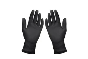 High Quality Disposable Black Nitrile Five-Finger Safety Gloves Waterproof Anti-Slip Powder-Free Direct Factory Supply Wholesale
