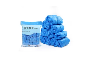Disposable CPE Shoe Cover Waterproof Non-Slip Plastic Protective Shoe Cover with Stock Fast Delivery Within 24 Hours