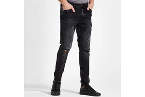 High-Waist Wholesale Classic Denim Jeans for Men High Quality Cotton Elastic Straight Jeans Pants for Men